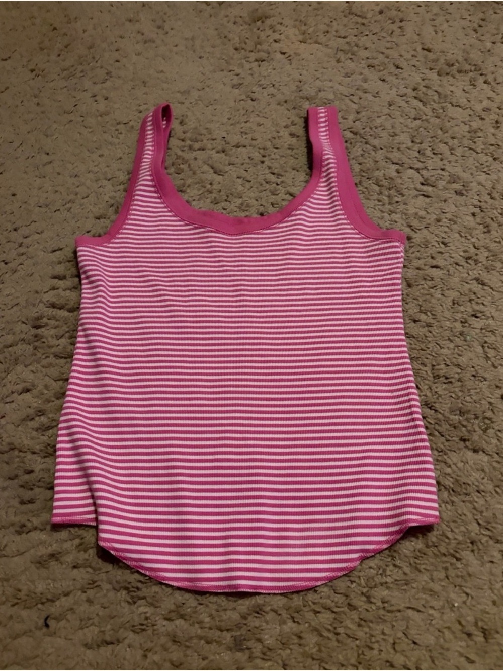 aerie Pink & White Striped Tank Top
